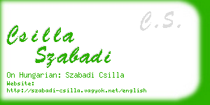 csilla szabadi business card